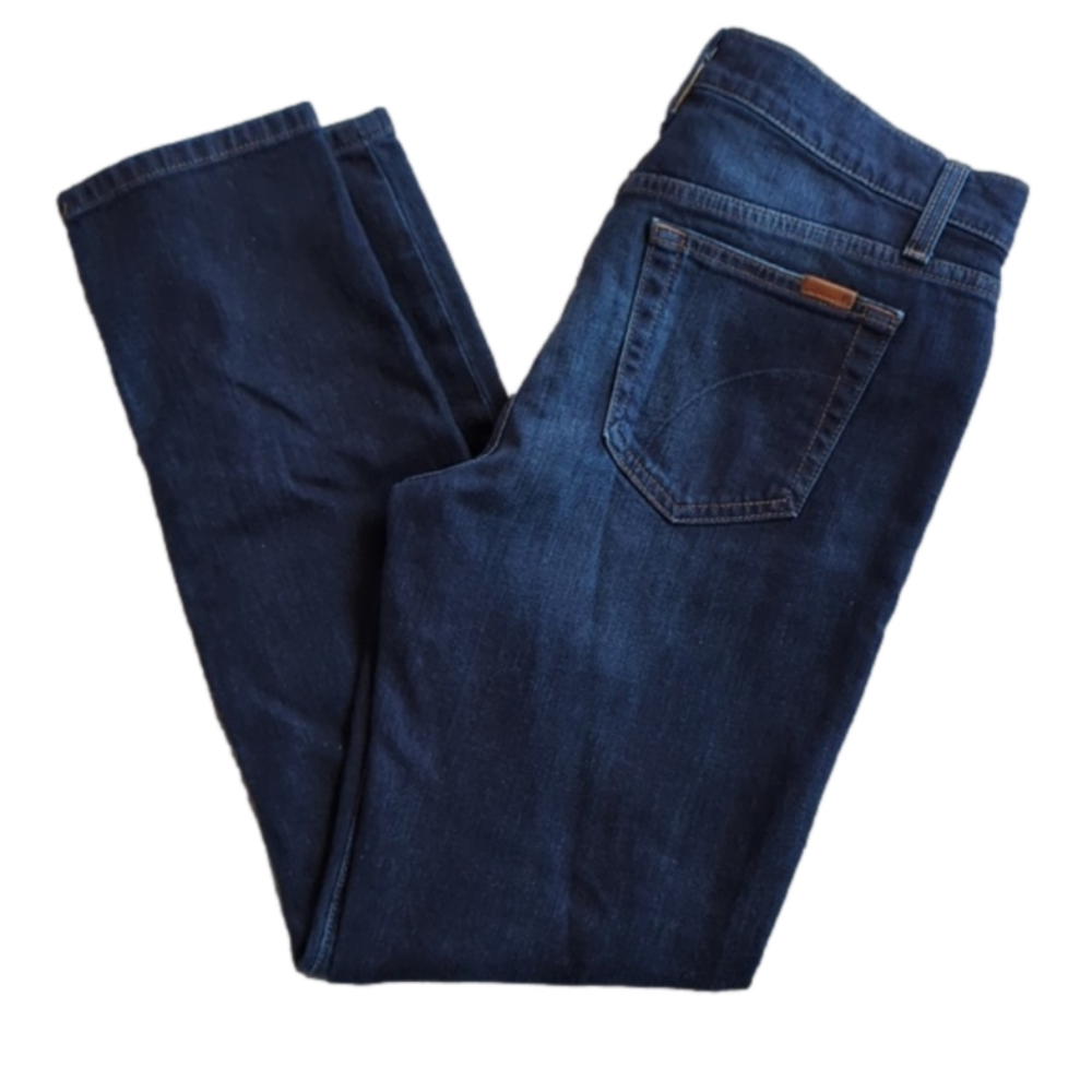 Joe's Jeans Darker Wash Mid Rise Straight Ankle Blue Jeans Size 28 Waist 30 In